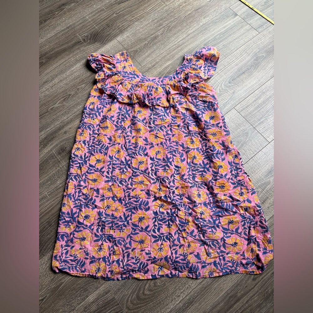 Floral Pink and Blue Casual Dress